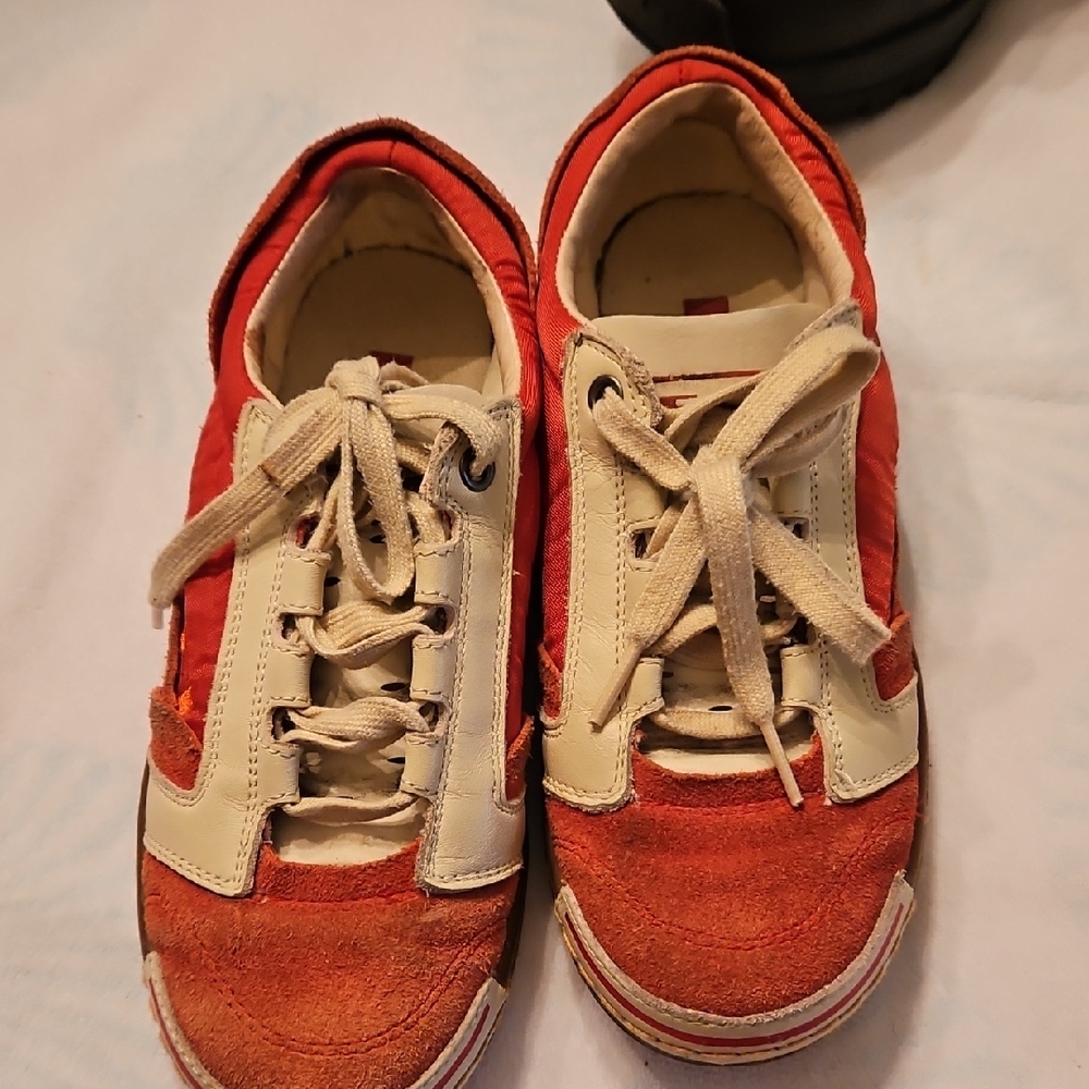 Diesel Retro Red and Cream Sneakers